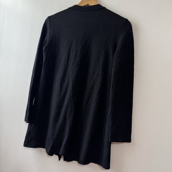 Vintage EILEEN FISHER  100% Wool Cardigan Sz PP Black Button Front Women’s - Picture 15 of 16